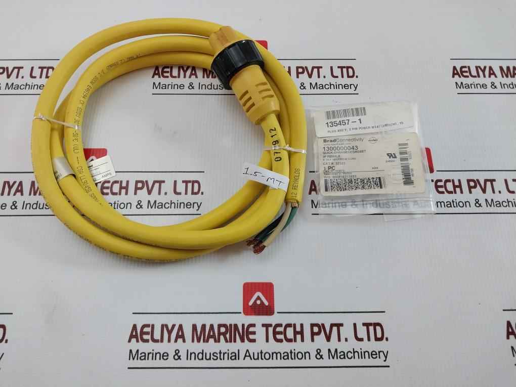 Cordset Connector 32323 Daniel Woodhead 600V 18A
