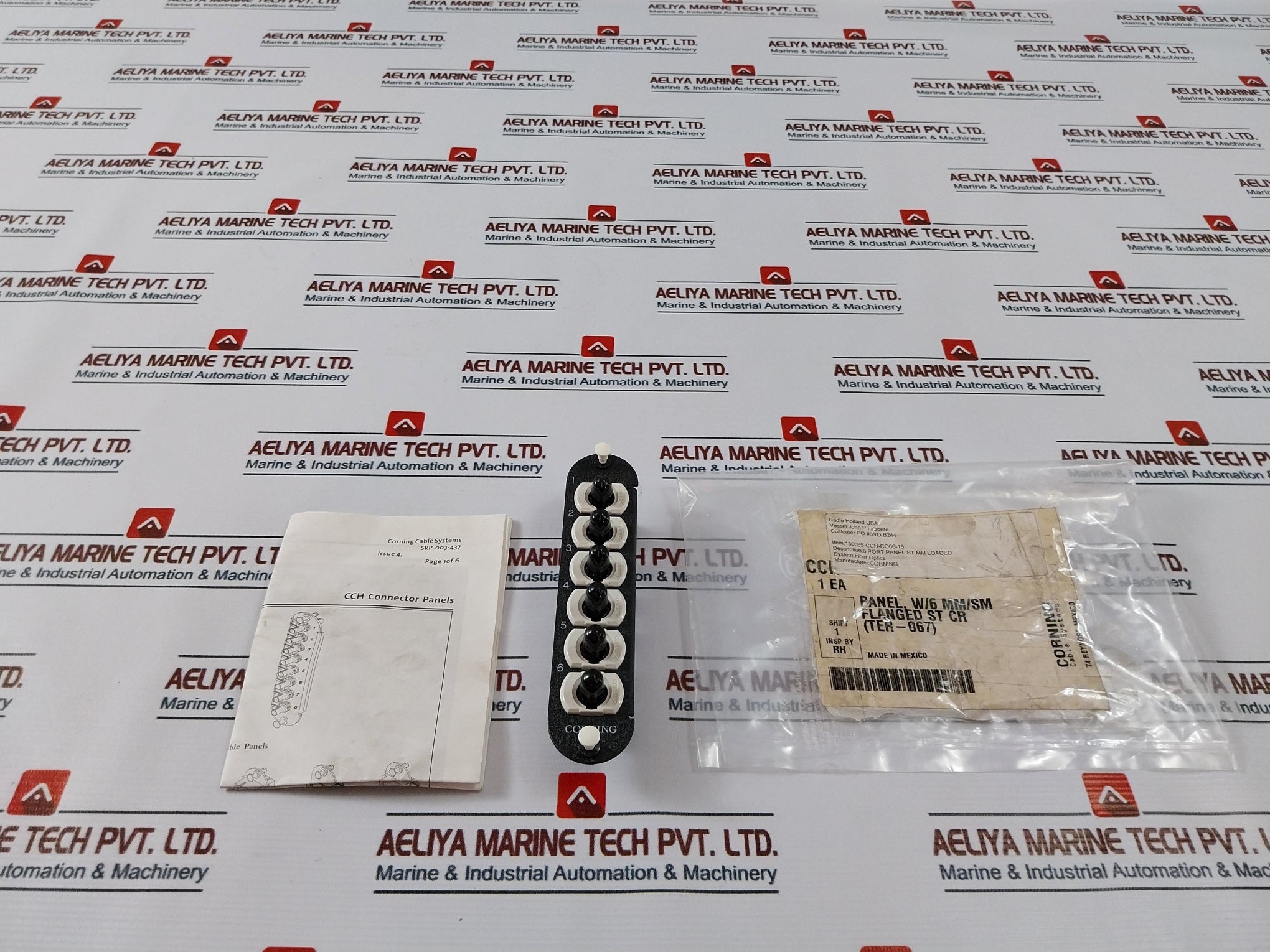 Corning 180685-cch-co06-15 6 Port Cch Connector Panels W/6 Mm/Sm