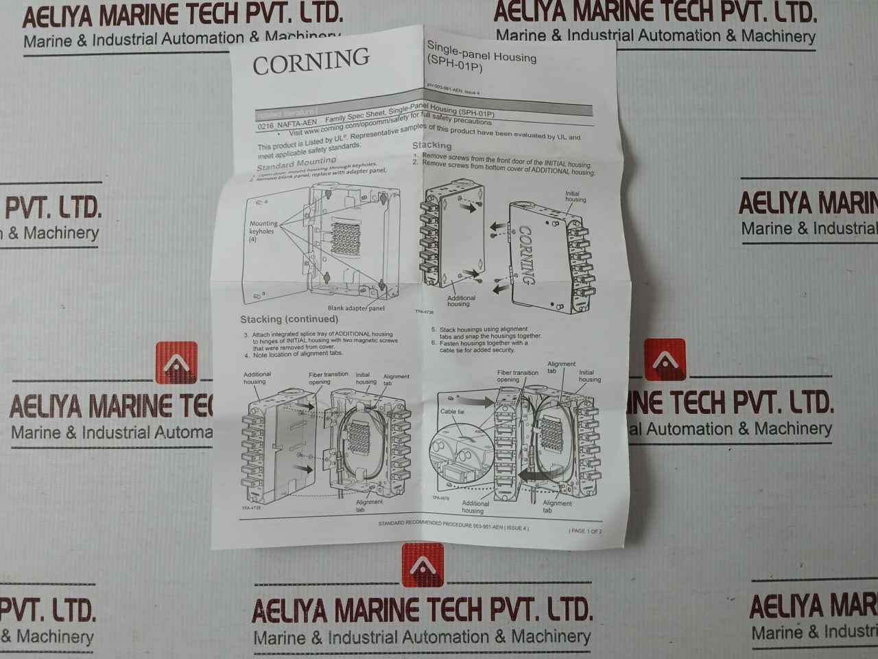 Corning Sph-01P Landscape Solution Single Panel Housing Hardware Kit 9004239416