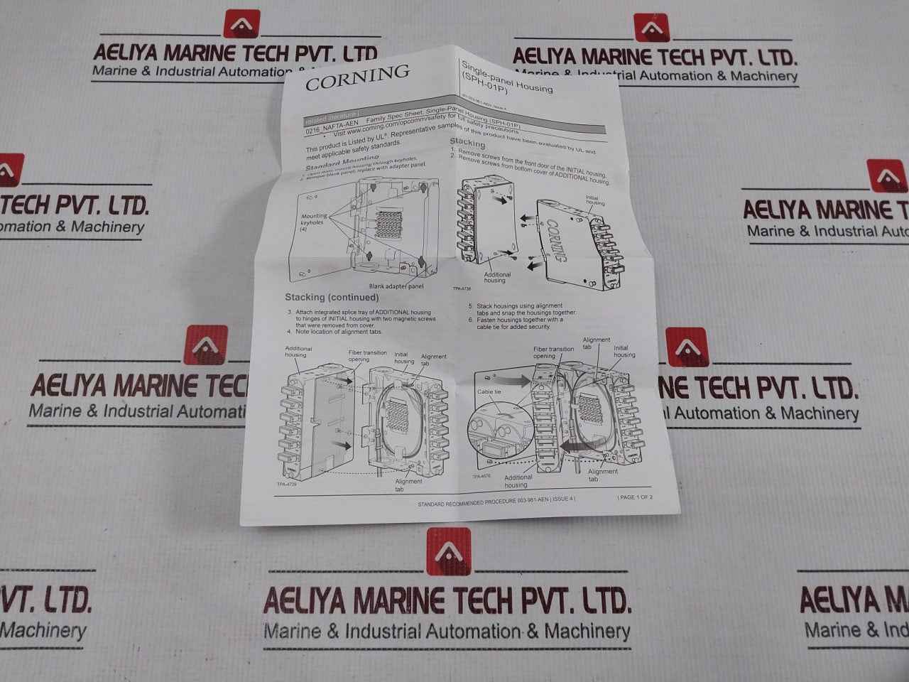 Corning Sph-01p Single Panel Housing Communication Circuit Accessory 763771