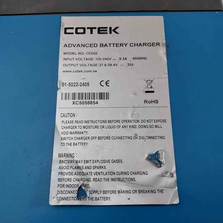 Cotek Cx2425 Advanced Battery Charger 100-240v, 8.3a, 50/60hz Xc5058854
