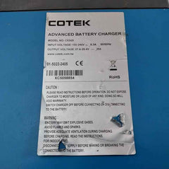 Cotek Cx2425 Advanced Battery Charger 100-240v, 8.3a, 50/60hz Xc5058854