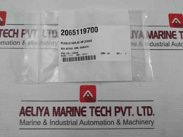 Cp90 9/16In High Pressure Plug Ae