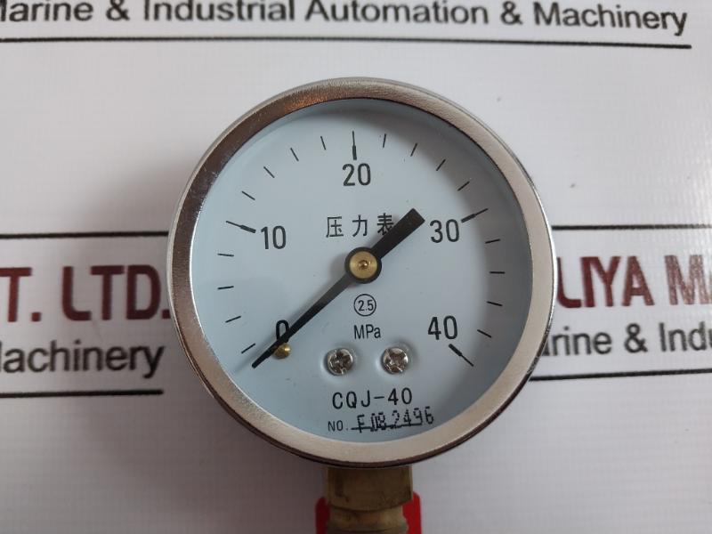 Cqj-40 Nitrogen Valve Pressure Gauge 0-40 Mpa 2.5