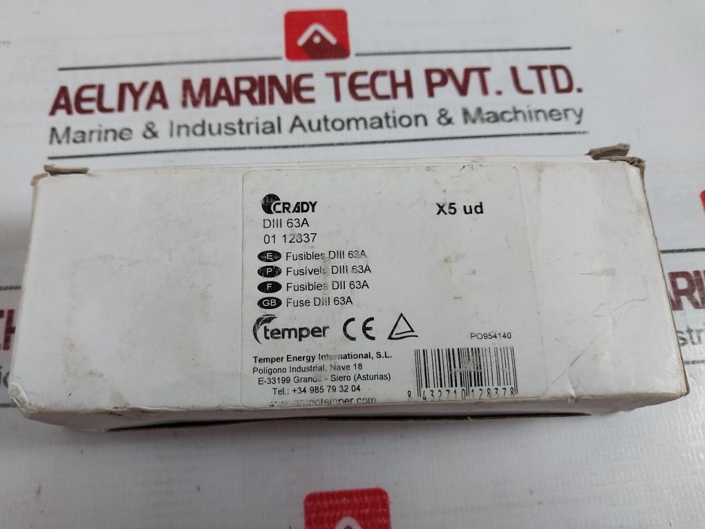 Lot Of 10X Crady Dyfus Diii Bottle Fuse 63A Gg 500Vac 50Ka Iec/En 60269