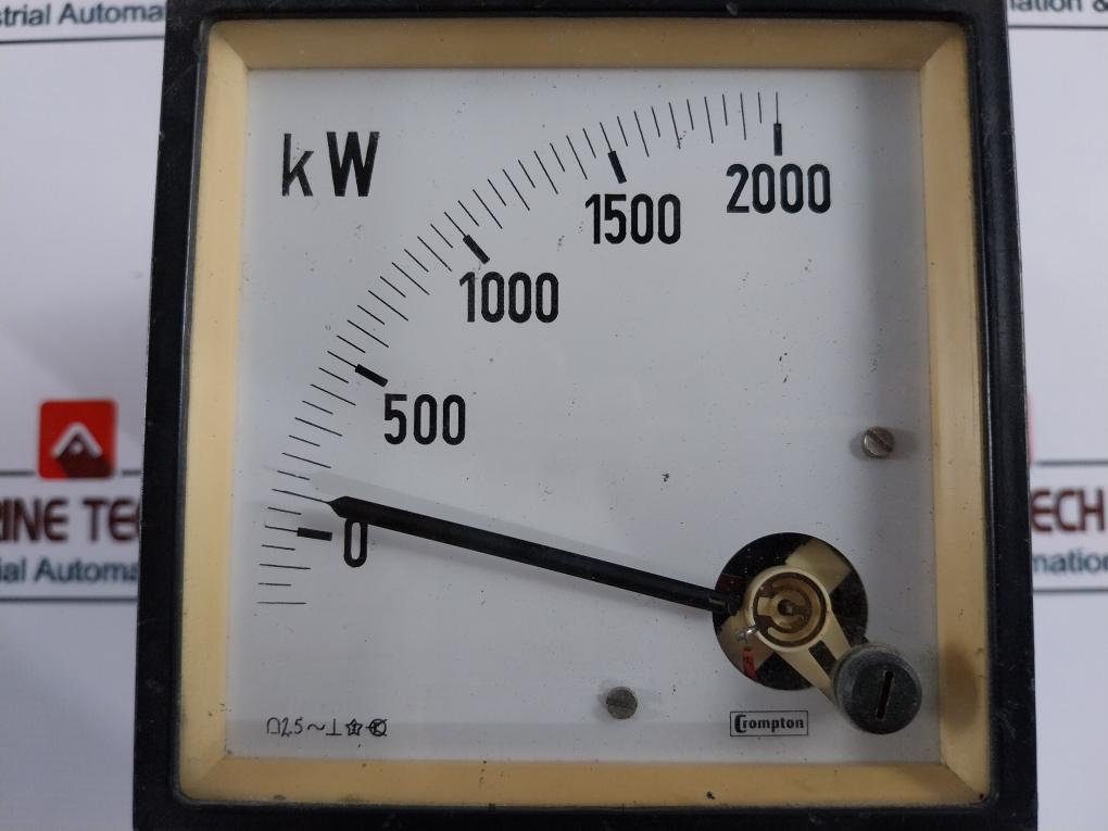 Crompton 0-2000 Kw Power Factor Meter