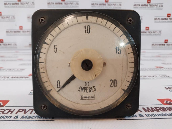 Crompton 0-20 DC AMP Analog Amperes Meter