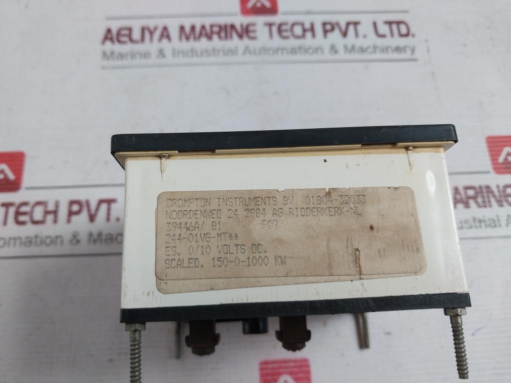 Crompton 01804-32033 Analog Meter 39446A/B1 Es.0/10 Volts Dc 150-0-1000 Kw 1.5