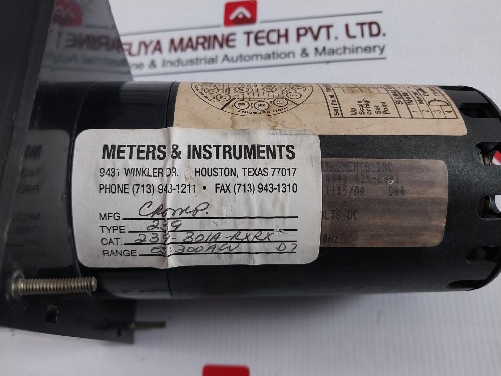 Crompton 239-301A-rxrx Meter Relay 300Aw D7 0-300 A-c Volt