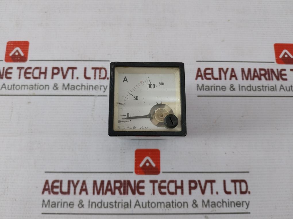 Crompton 242-752G-lspz-c5 Ammeter 0-100/200A 100/5A 50 Hertz 0-5/10 Amps Ac
