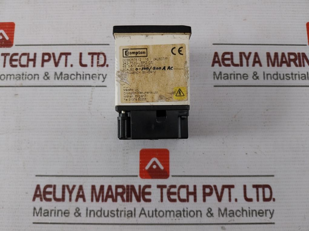 Crompton 242-752G-lspz-c5 Ammeter 0-100/200A 100/5A 50 Hertz 0-5/10 Amps Ac