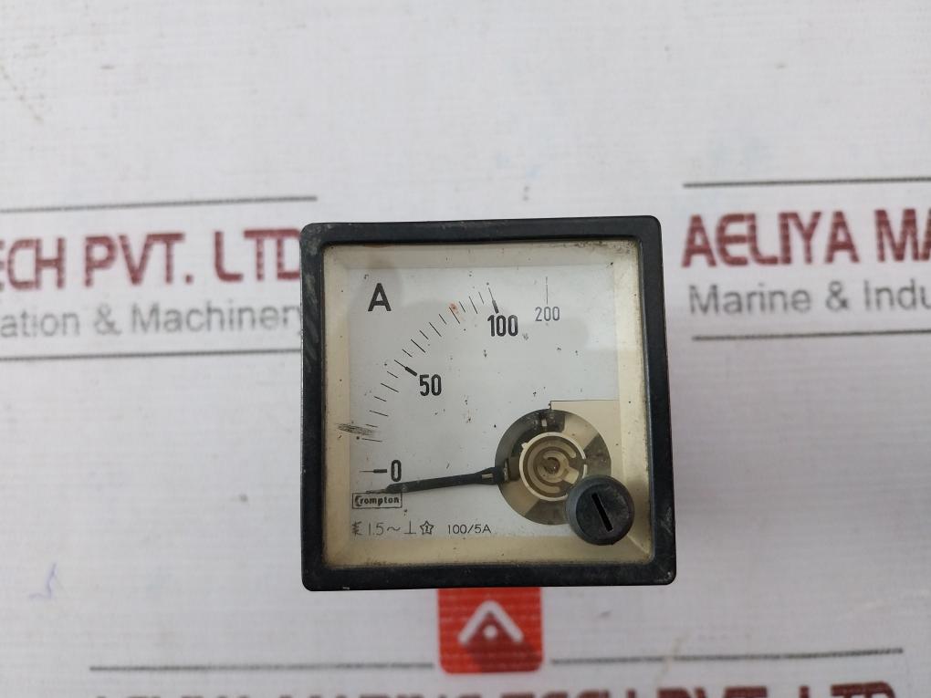 Crompton 242-752G-lspz-c5 Ammeter 0-100/200A 100/5A 50 Hertz 0-5/10 Amps Ac