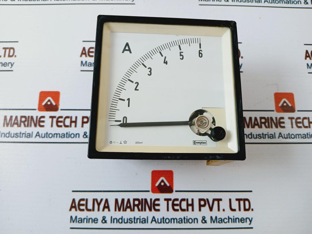 Crompton 244-01AB Ammeter 0-6A 60MV