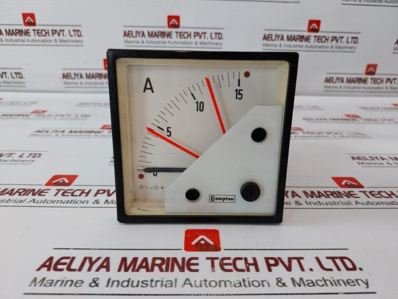 Crompton 244-302g Ammeter, 0-15 A Dc, 110 V Ac, R-15 Relay