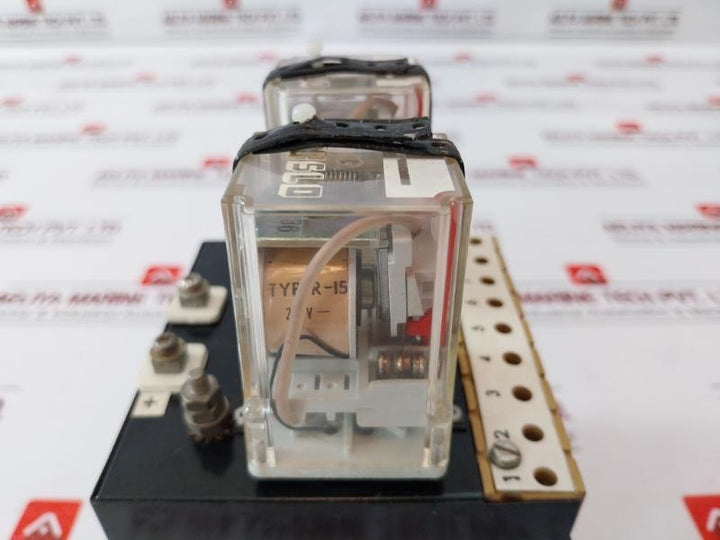 Crompton 244-302g Ammeter, 0-15 A Dc, 110 V Ac, R-15 Relay