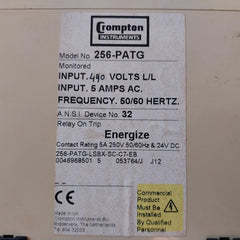 Crompton 256-patg Protector Trip Relay 50/60Hz