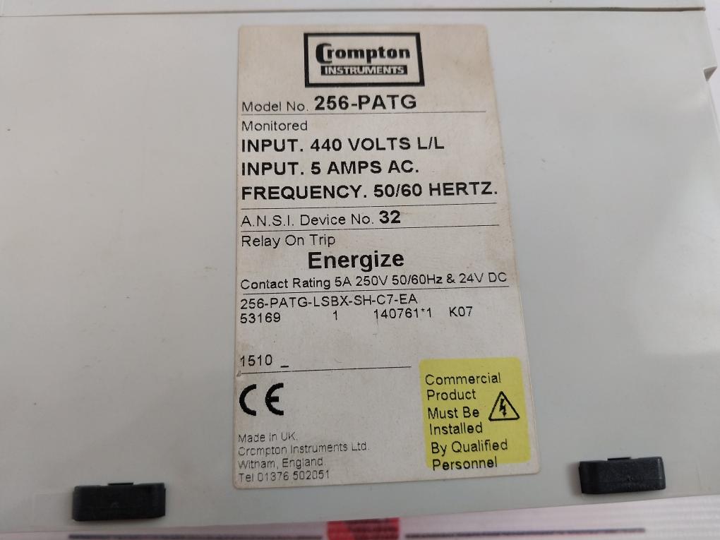 Crompton 256-patg Trip Relay Protector 50/60Hz