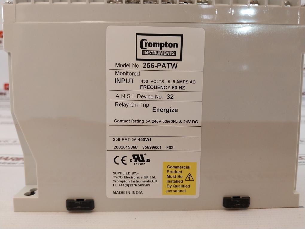 Crompton 256-patw Protector Trip Relay 50/60hz