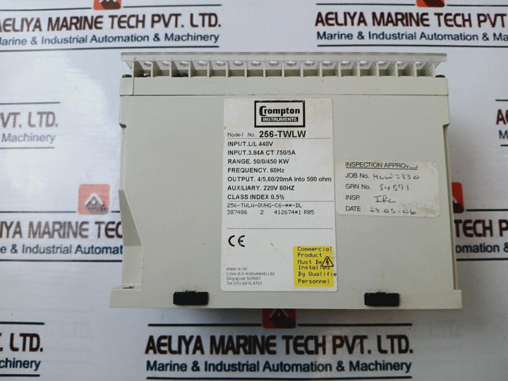 Crompton 256-twlw 3-phase 3-wire Balanced Load Watt Transducer 60Hz