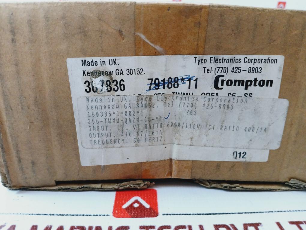 Crompton 256-twmu 3-phase Watt Transducer L-l 110 Volts 60 Hertz