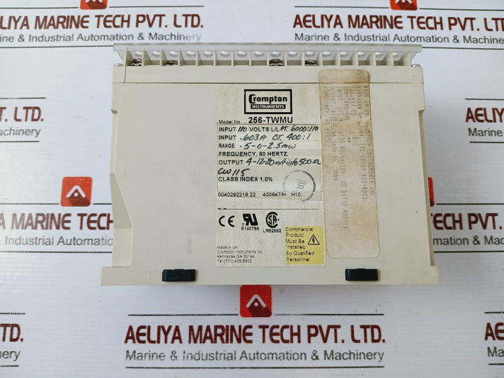 Crompton 256-twmu Watt Transducer 3-phase 3-wire Unbalanced Load 5-0-2.5 Megawat