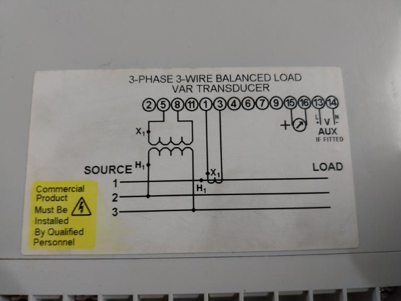 Crompton 256-txgu 3-phase 3-wire Balanced Load Transducer L/l Vt Ratio 6000/110v