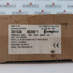 Crompton 256-txgu Transducer 110v Input 0.72a 3-0-3 Mvars 4/12/20 Ma Output