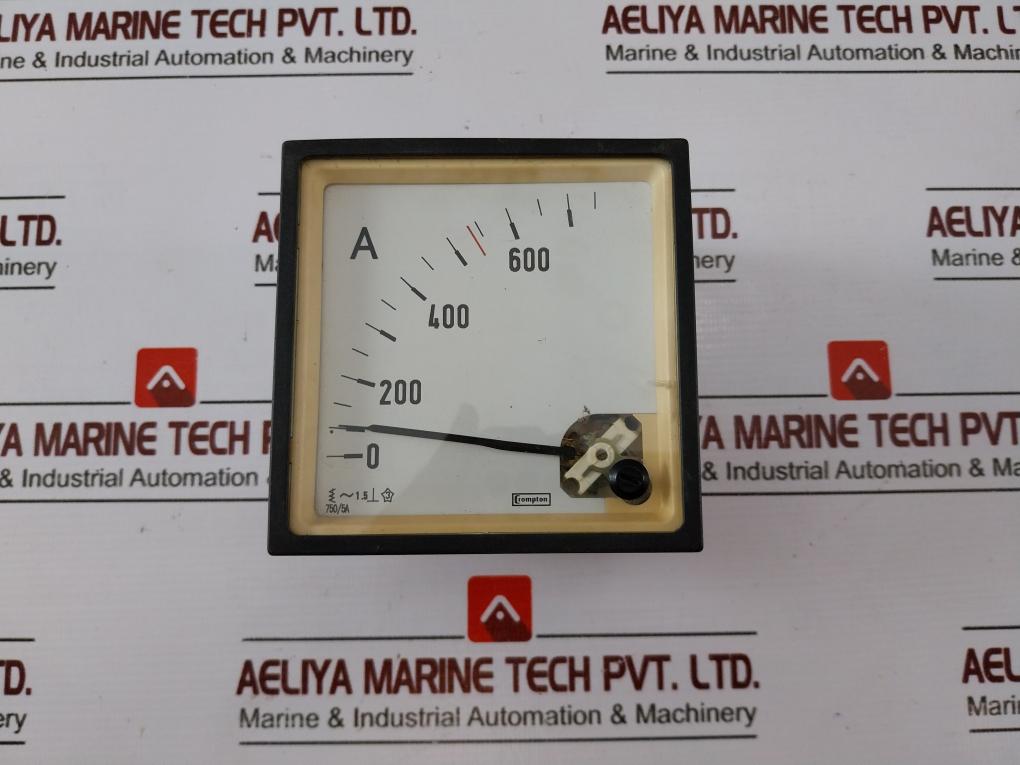 Crompton 750/5A Current Meter 0-750A Industrial Grade Model Q2174