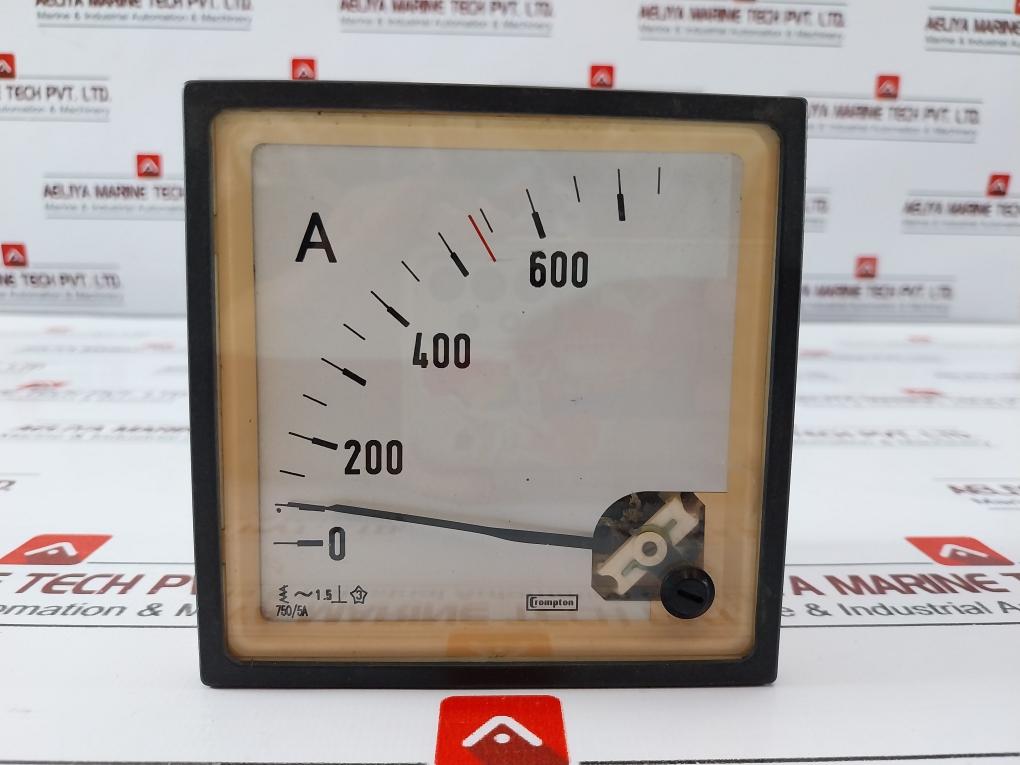 Crompton 750/5A Current Meter 0-750A Industrial Grade Model Q2174