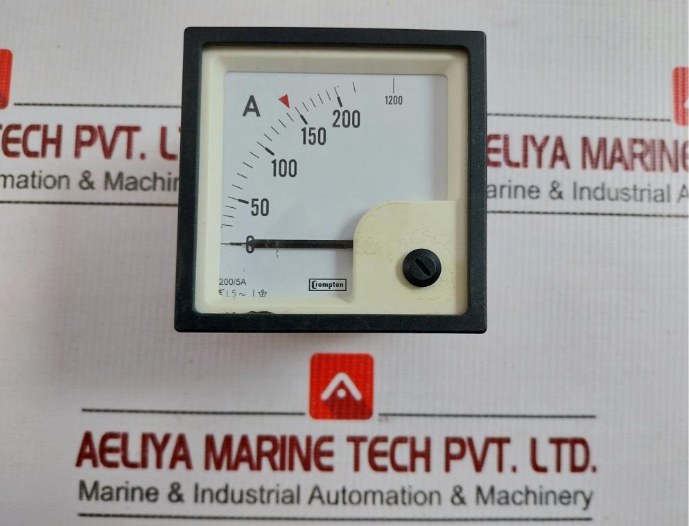 Crompton Control Analog Ammeter 600V 50/60 Hz Ip54 Part No E243-026G