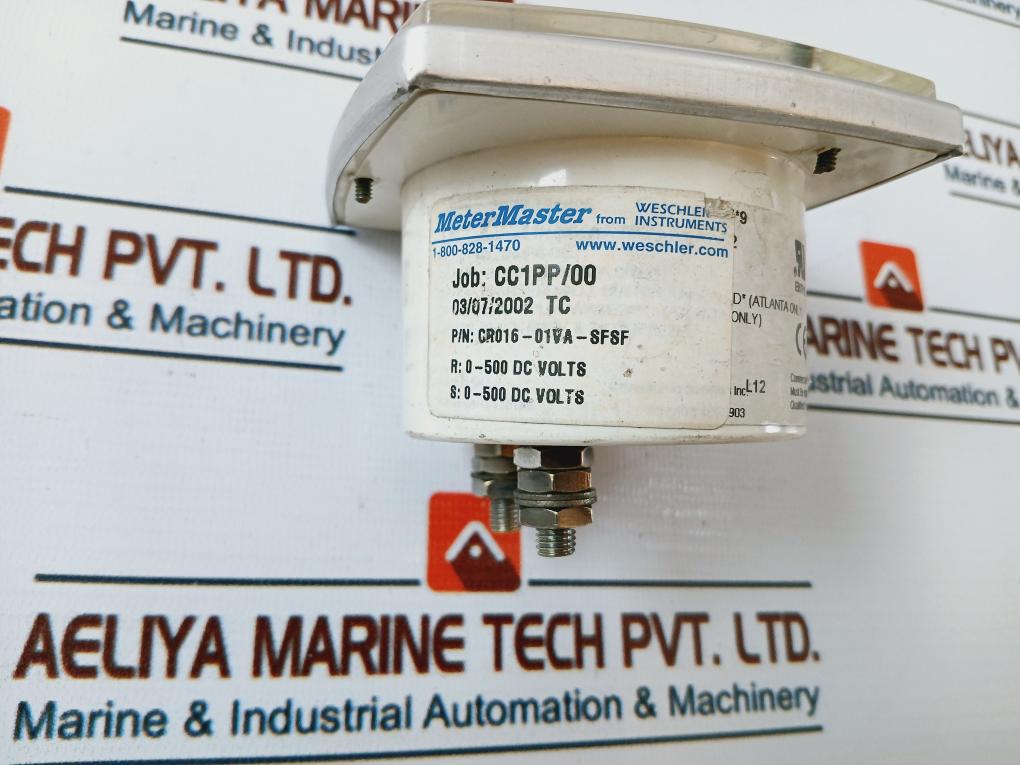 Crompton CR016-01VA-SFSF Analog Panel Meter 0-500 D-C Volt