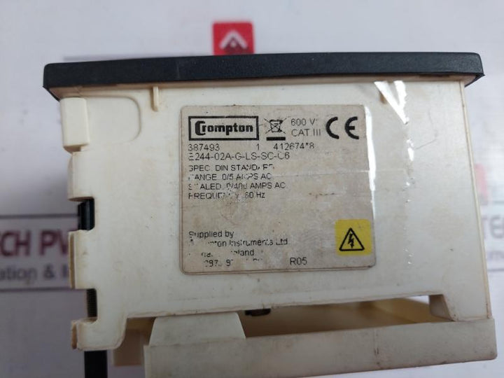 Crompton E244-02A-g-ls-sc-c6 Ammeter Connect 0-400 A 600 V