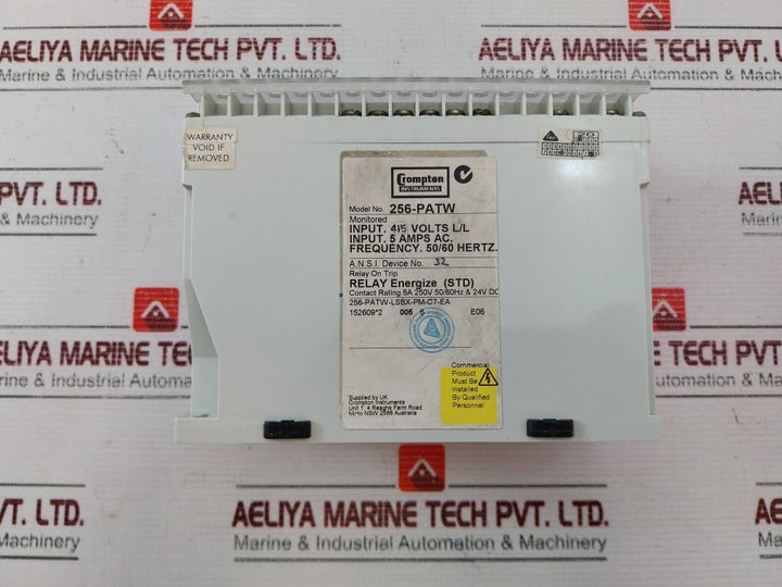 Crompton Instruments 256-patw Reverse Power Relay 5a 250v 50/60 Hz