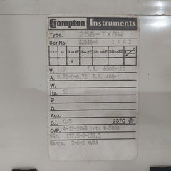 Crompton Paladin 256-txgw Transducer A 0.72-0-0.72