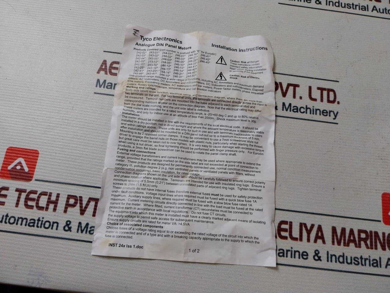 Crompton E244-05A-g-fa-**-er Analogue Din Panel Meters 0-200°C