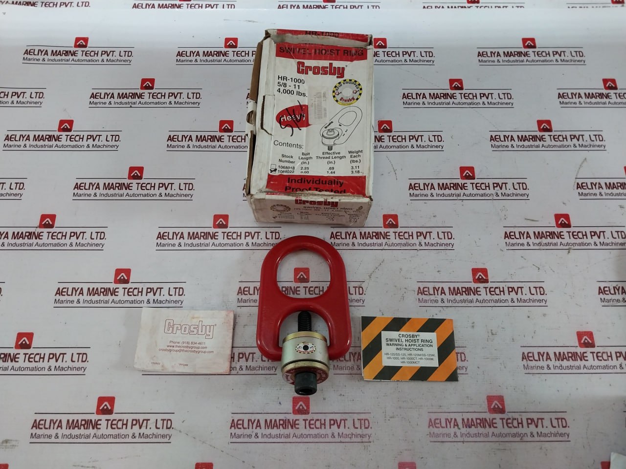 Crosby Hr-1000 Heavy Lift Swivel Hoist Ring 1068022 4000 Lbs Torque 60 Ft-lbs