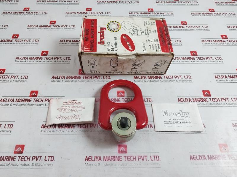 Crosby Hr-1000 Swivel Hoist Ring Torque 60 Ft-lbs F-2 7Vd 4000 Lbs