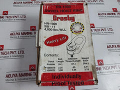 Crosby Hr-1000 Swivel Hoist Ring Torque 60 Ft-lbs F-2 7Vd 4000 Lbs