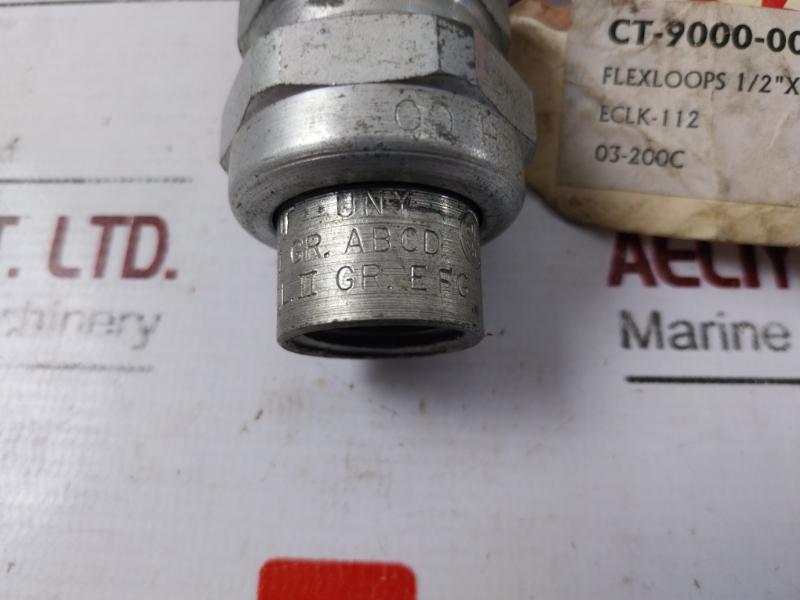 Crouse-hinds Eclk-112 Explosion Proof Flexible Coupling 1/2 Inch Ct-9000-0014