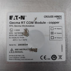 Crouse-hinds Workstation Display Module Eaton 18-36Vdc 5.5A