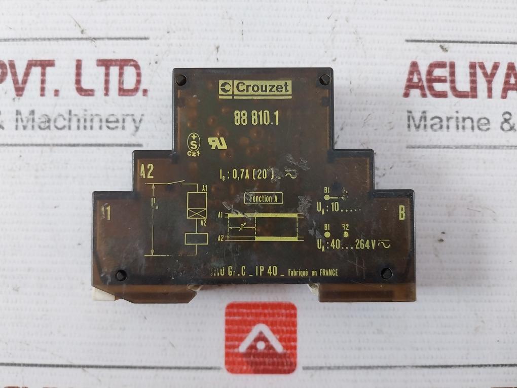 Crouzet 88 810.1 Time Relay 0,7A 10-60V 40-264V 0,25-2,5Min Vde 0110 Gr.C_Ip40