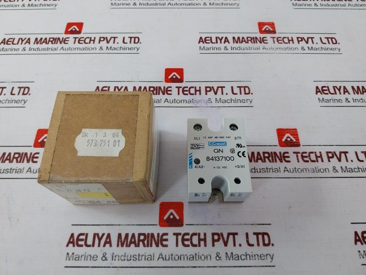 Crouzet Gn 84137100 Solid State Relay 10 Amp, 48-660 Vac, 4-32 Vdc