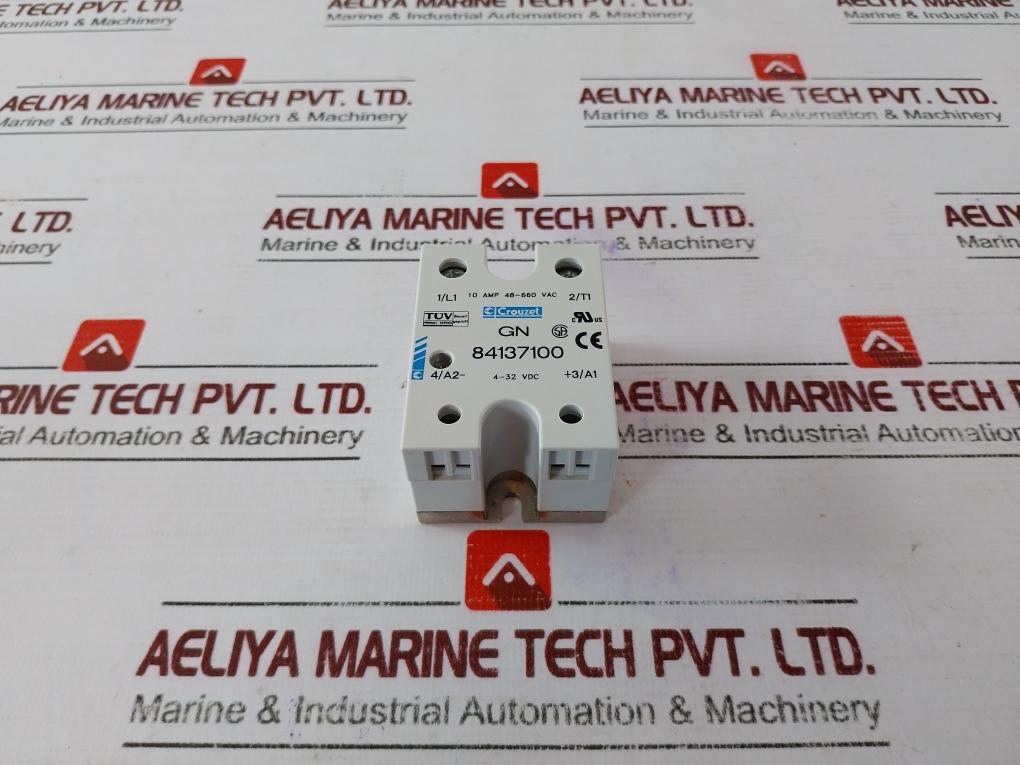 Crouzet Gn 84137100 Solid State Relay 10 Amp, 48-660 Vac, 4-32 Vdc