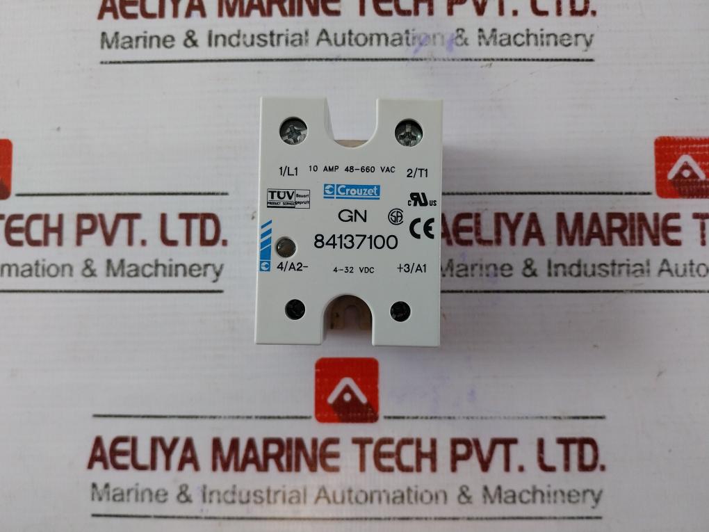 Crouzet Gn 84137100 Solid State Relay 10 Amp, 48-660 Vac, 4-32 Vdc