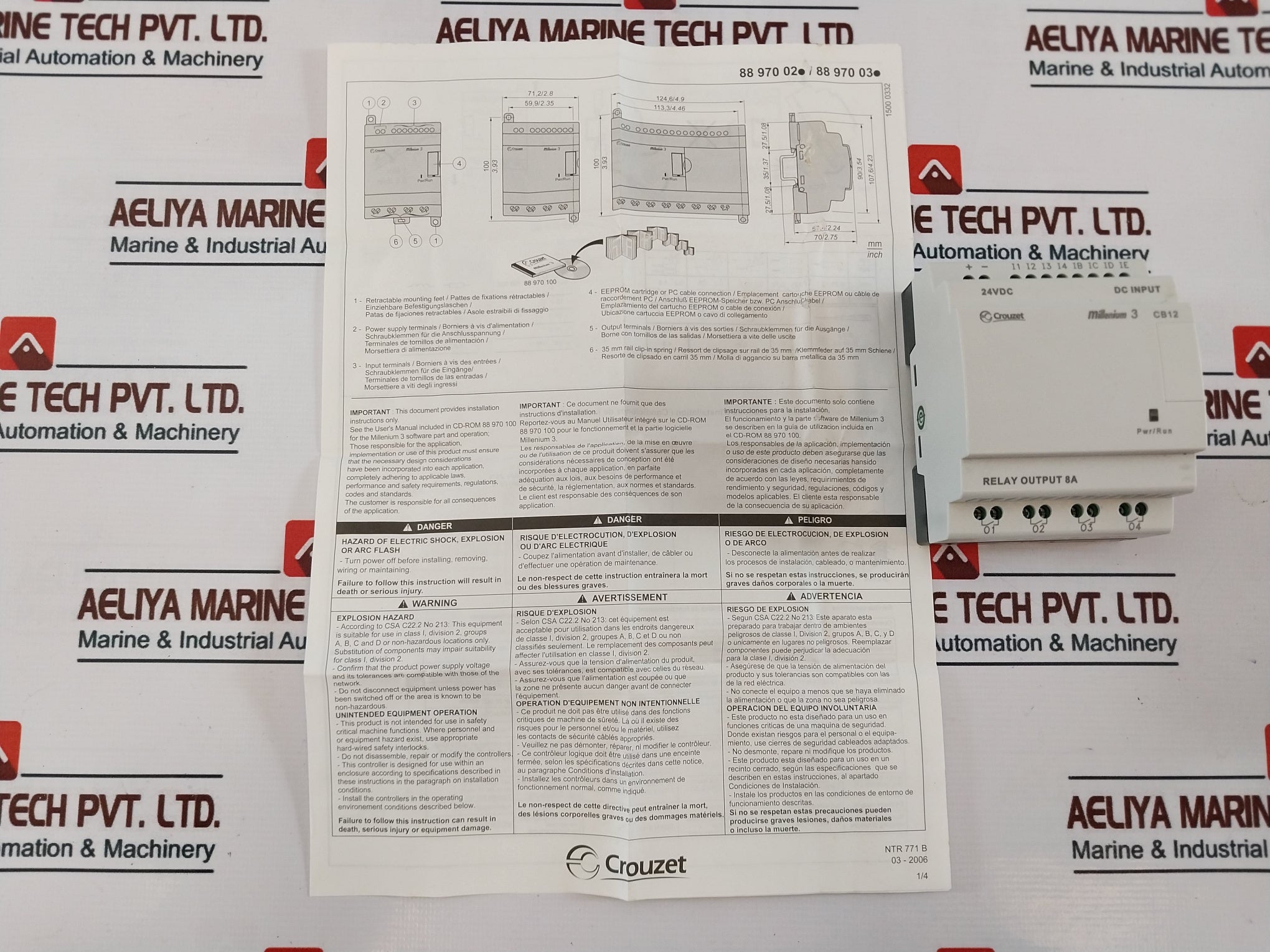 Crouzet Millenium 3 Cb12 Programmable Logic Controller