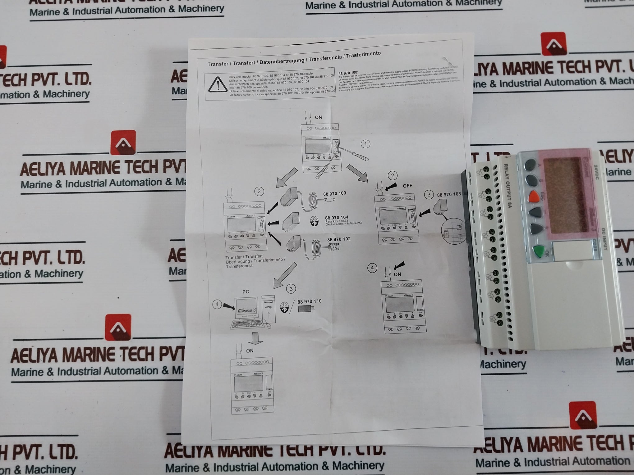 Crouzet Millenium 3 Cd20 Logic Controller 88970051 24Vdc 6W 8A/250Vac