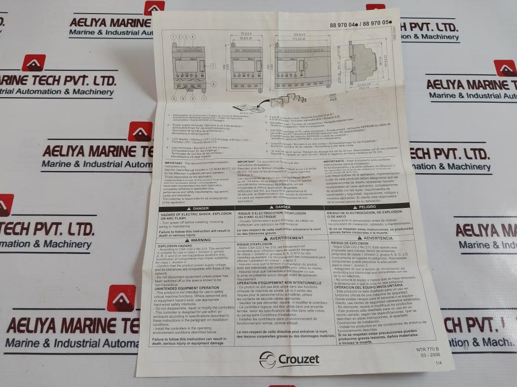 Crouzet Millenium 3 Cd20 Programmable Logic Controller 88 970 051