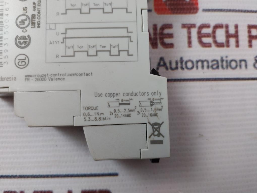 Crouzet Mlr1 Time Relay 0,6…1 N.M