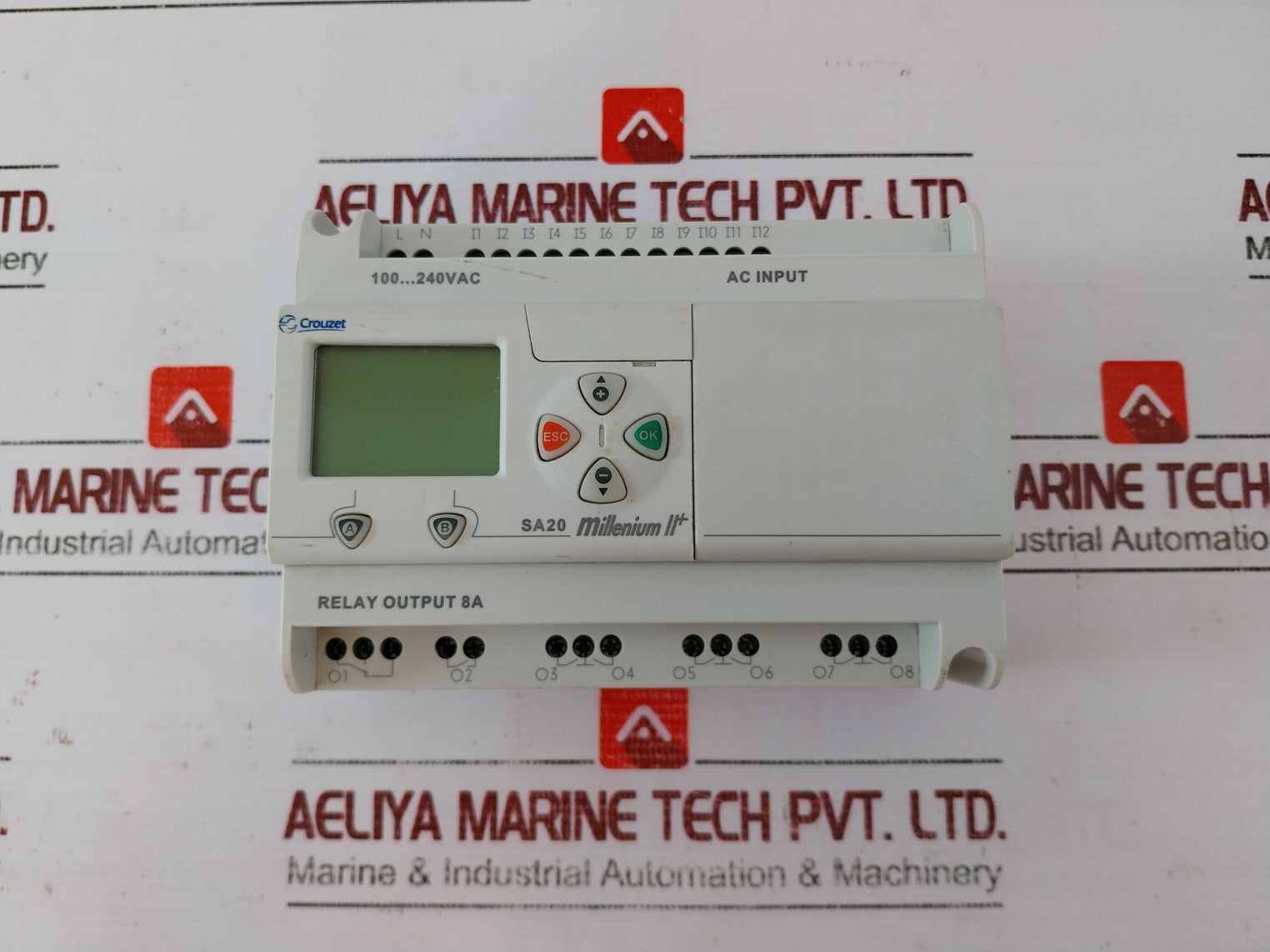 Crouzet Sa20 Millennium Ii+ Logic Controller 100-240V Ac 8A, 0542 03372