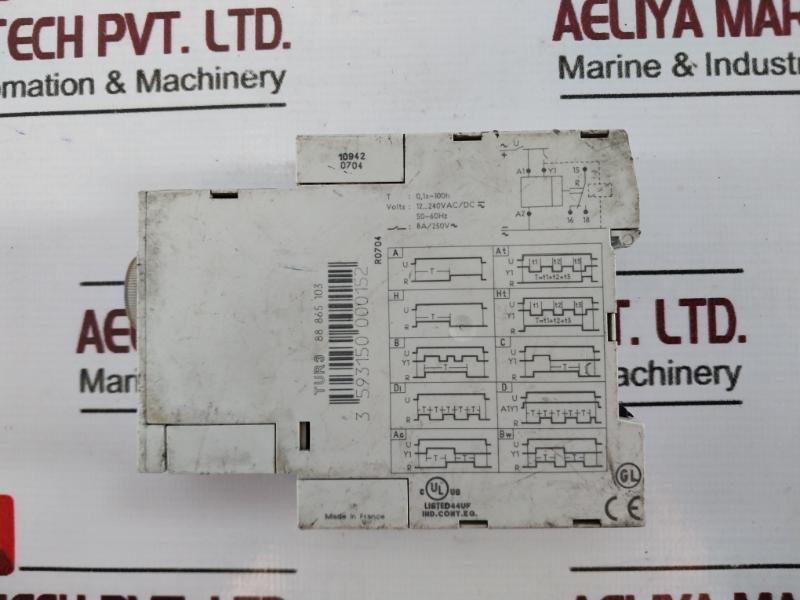 Crouzet Tur3 Timer Relay 12..240v Ac/dc 50-60hz